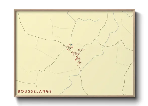 Une affiche de carte sur Bousselange
