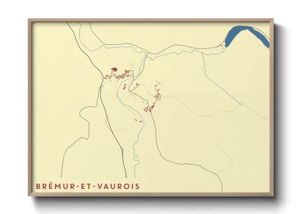 Une affiche de carte sur Brémur-et-Vaurois
