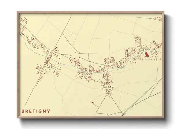 Une affiche de carte sur Bretigny