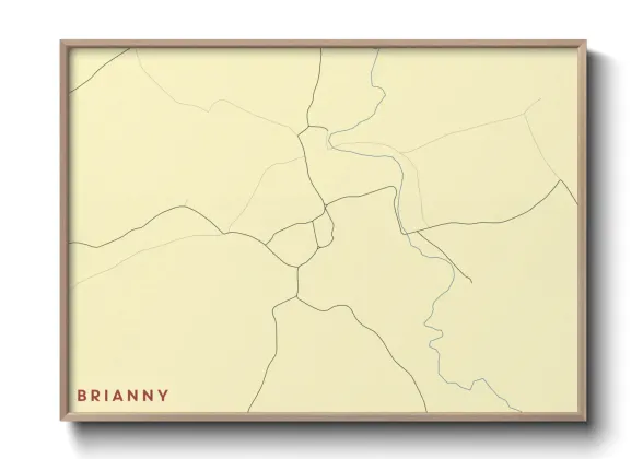 Une affiche de carte sur Brianny
