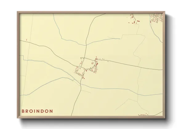 Une affiche de carte sur Broindon