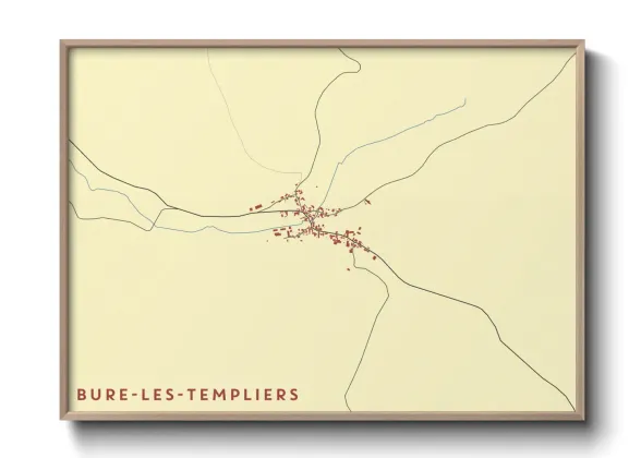 Une affiche de carte sur Bure-les-Templiers