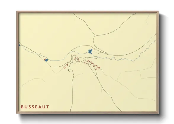 Une affiche de carte sur Busseaut