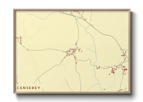 Une affiche de carte sur Censerey