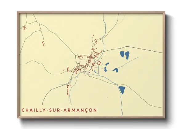Une affiche de carte sur Chailly-sur-Armançon