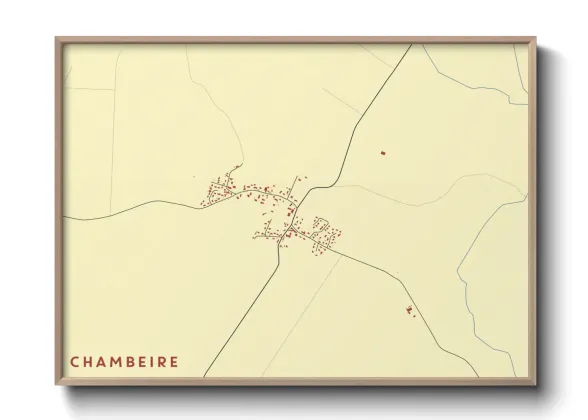 Une affiche de carte sur Chambeire