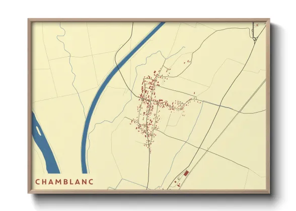 Une affiche de carte sur Chamblanc