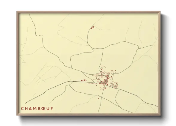 Une affiche de carte sur Chambœuf