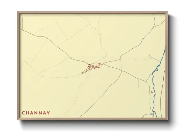 Une affiche de carte sur Channay