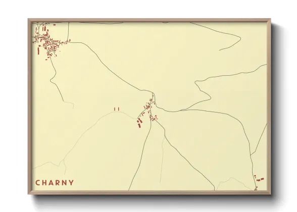 Une affiche de carte sur Charny