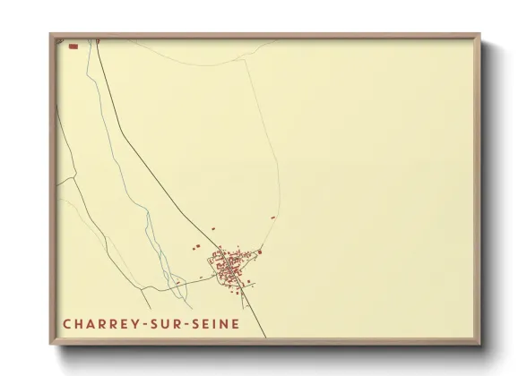 Une affiche de carte sur Charrey-sur-Seine