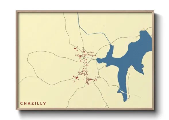 Une affiche de carte sur Chazilly