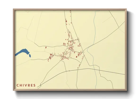 Une affiche de carte sur Chivres