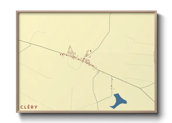 Une affiche de carte sur Cléry