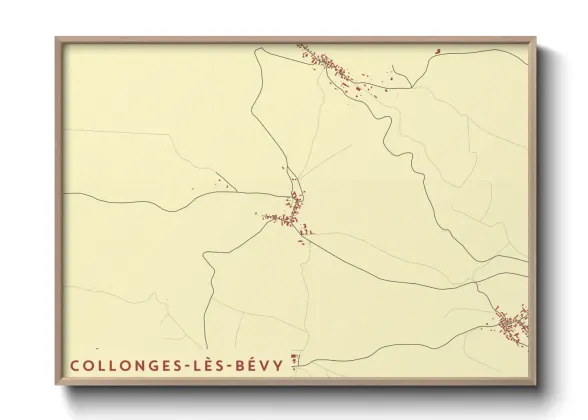 Une affiche de carte sur Collonges-lès-Bévy