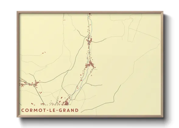 Une affiche de carte sur Cormot-le-Grand