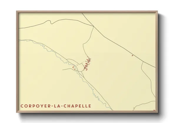 Une affiche de carte sur Corpoyer-la-Chapelle