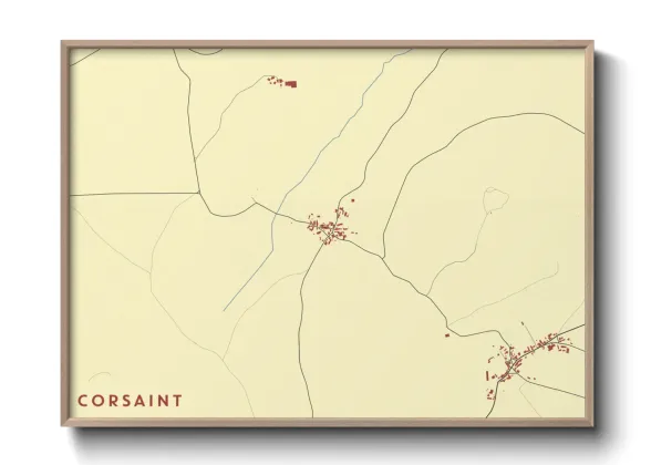 Une affiche de carte sur Corsaint