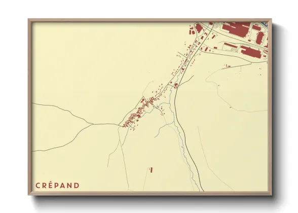 Une affiche de carte sur Crépand