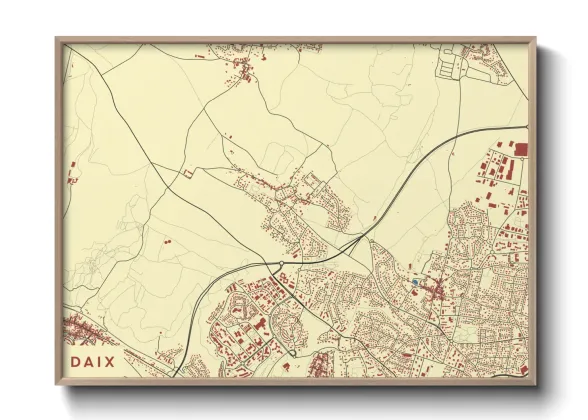Une affiche de carte sur Daix