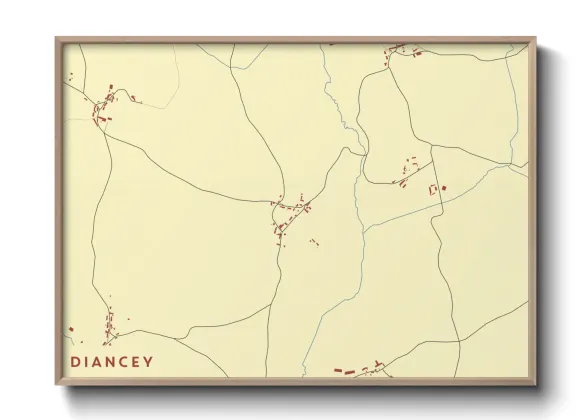 Une affiche de carte sur Diancey