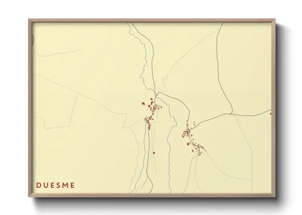 Une affiche de carte sur Duesme