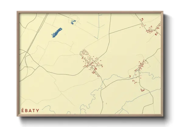 Une affiche de carte sur Ébaty