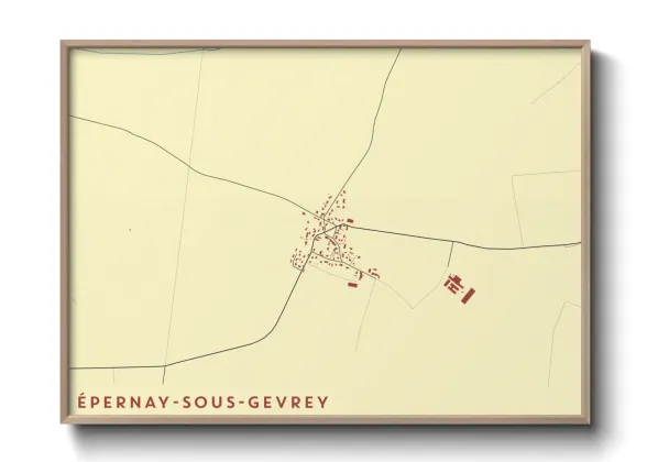 Une affiche de carte sur Épernay-sous-Gevrey