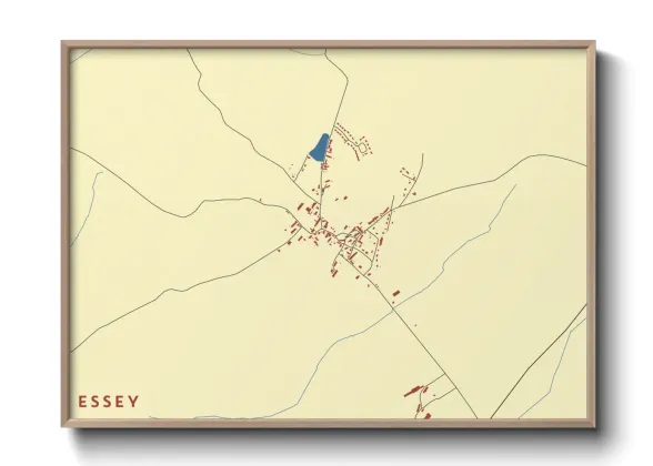 Une affiche de carte sur Essey