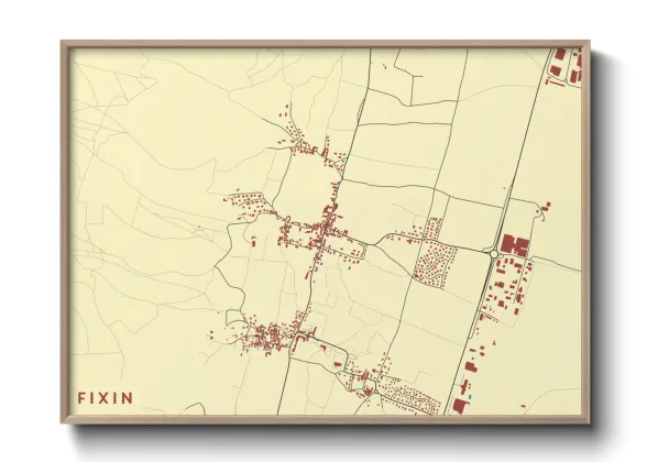 Une affiche de carte sur Fixin