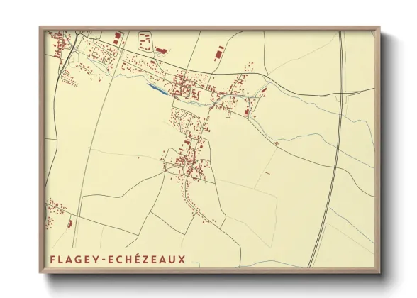 Une affiche de carte sur Flagey-Echézeaux