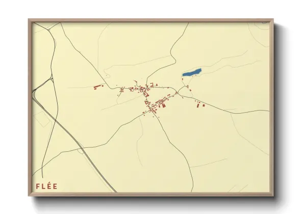 Une affiche de carte sur Flée