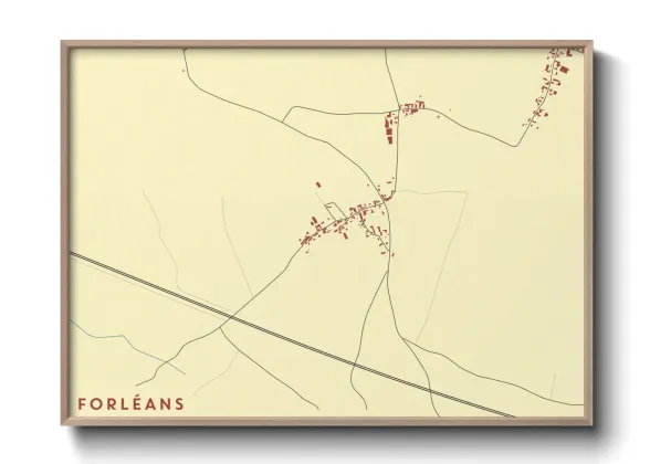 Une affiche de carte sur Forléans