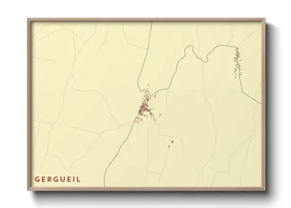 Une affiche de carte sur Gergueil