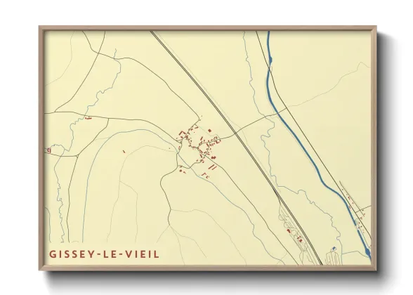 Une affiche de carte sur Gissey-le-Vieil