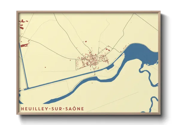 Une affiche de carte sur Heuilley-sur-Saône