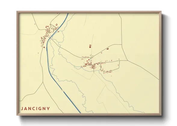 Une affiche de carte sur Jancigny