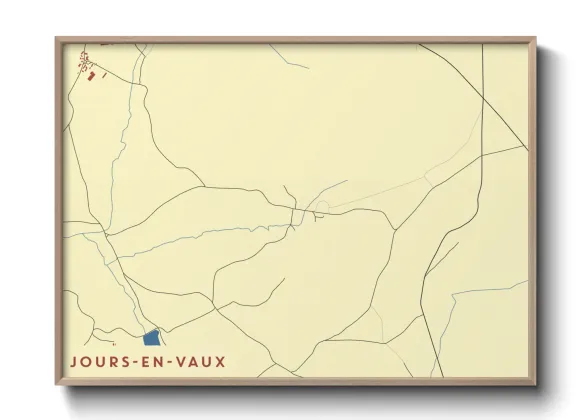Une affiche de carte sur Jours-en-Vaux