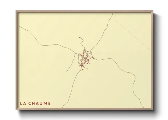 Une affiche de carte sur La Chaume