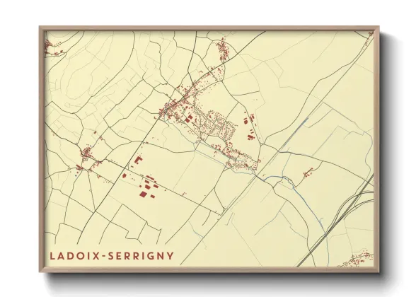 Une affiche de carte sur Ladoix-Serrigny