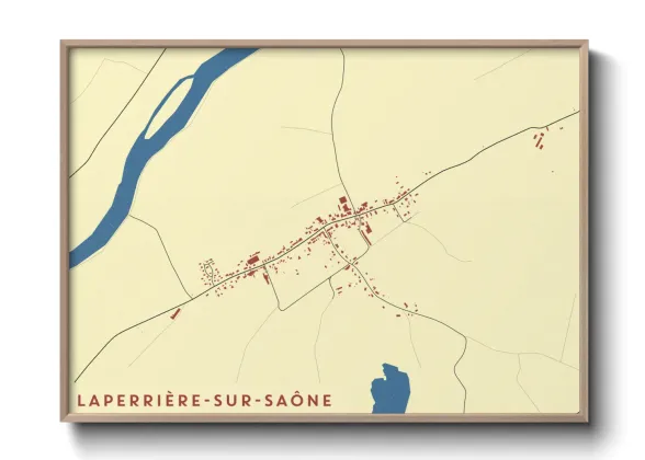 Une affiche de carte sur Laperrière-sur-Saône