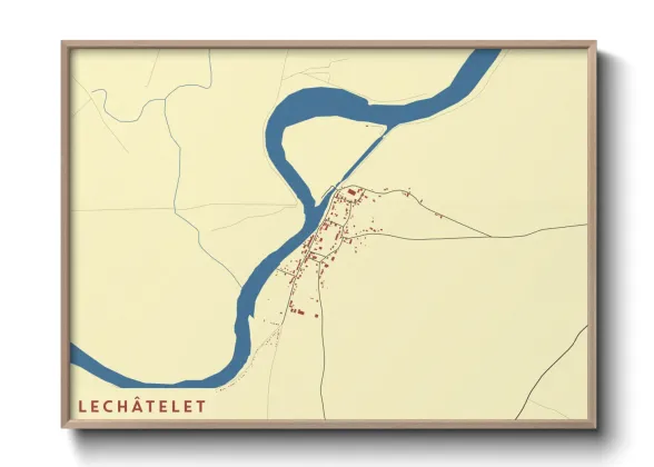 Une affiche de carte sur Lechâtelet