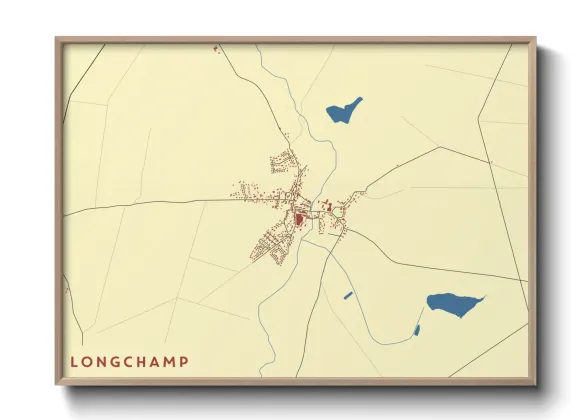 Une affiche de carte sur Longchamp