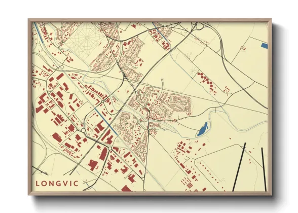 Une affiche de carte sur Longvic