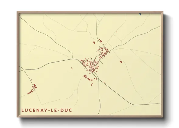 Une affiche de carte sur Lucenay-le-Duc