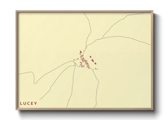 Une affiche de carte sur Lucey