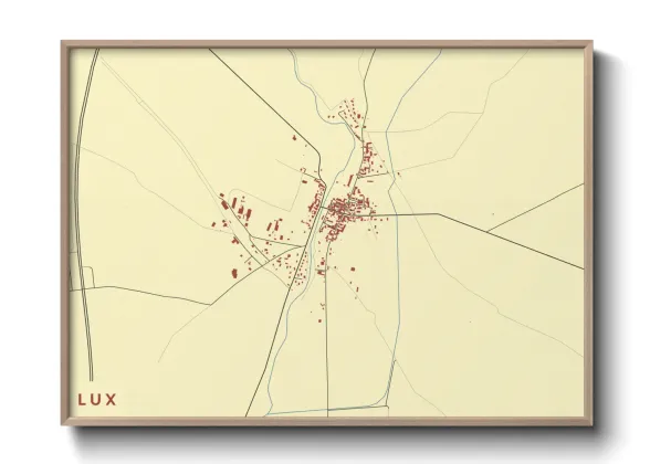 Une affiche de carte sur Lux