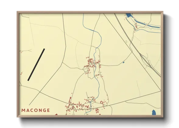 Une affiche de carte sur Maconge
