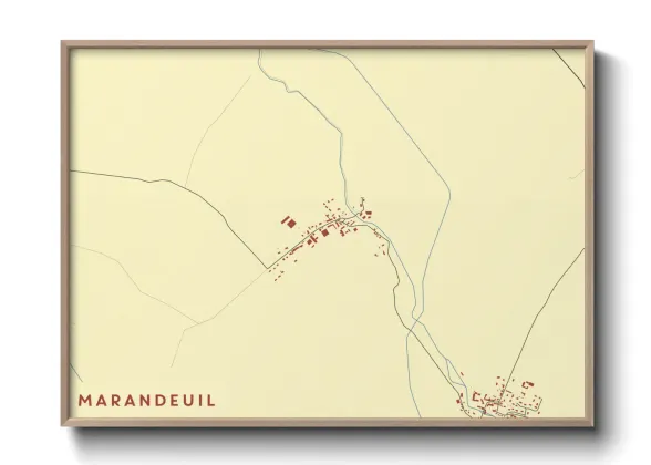 Une affiche de carte sur Marandeuil