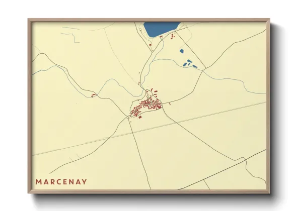 Une affiche de carte sur Marcenay
